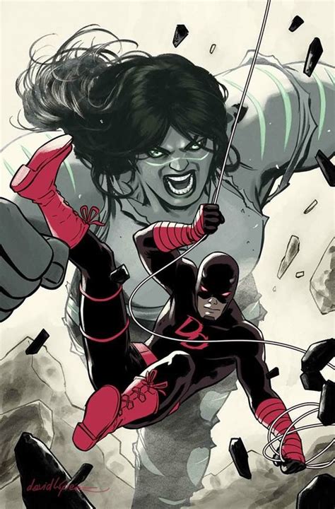 She-Hulk vs Daredevil by David Lopez | Daredevil, Marvel daredevil ...