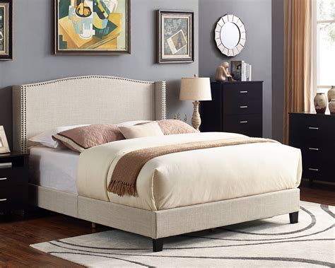 Scarlett Upholstered Wingback Bed, Multiple Sizes and Colors - Walmart.com