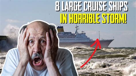 Top 8 Large Cruise Ships In Horrible Storm! - YouTube