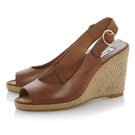 Dune Gleeful Espadrille Slingback Wedge Sandals in Brown | Lyst