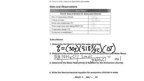 heat of solution lab - YouTube