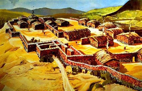 This is what an advanced Neolithic village might have looked like. The ...