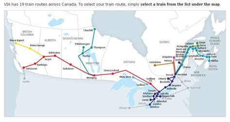 Via Rail Map http://www.viarail.ca/ | Via rail, Train route, Train travel