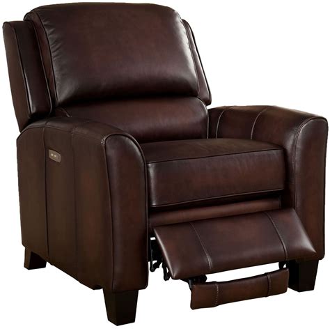 Oxford Brown Leather Power Recliner from Amax Leather | Coleman Furniture