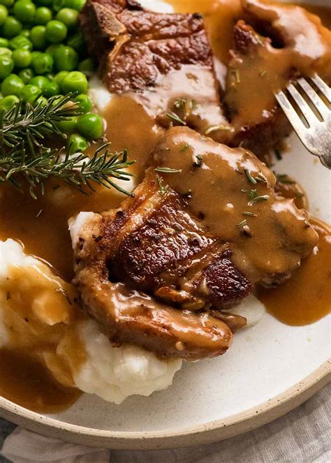 Lamb Chops with Rosemary Gravy (loin chops, forequarter, cutlets ...