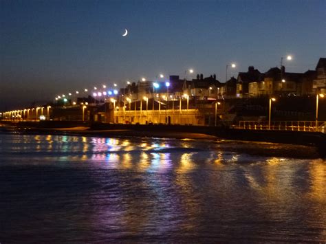 Walking along the seafront of Bridlington is so romantic on a clear ...