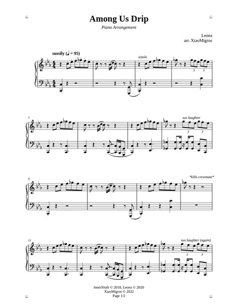 Among Us Main Theme Sheet music for Piano (Solo) | Musescore.com