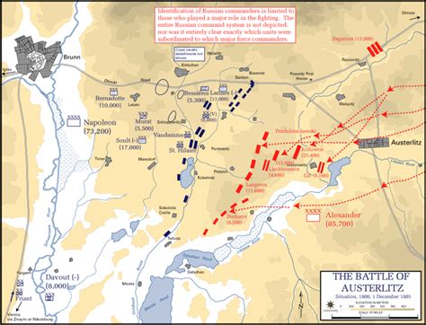 a map showing the battle of austritz