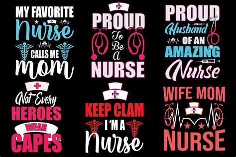 Nurse T-shirt Design Bundle Graphic by Creative T- Shirt Design ...