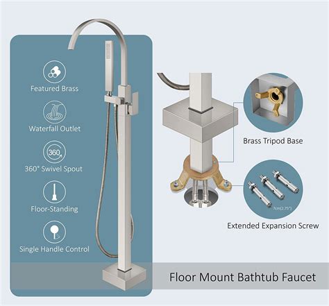 Freestanding Tub Faucet Floor Mount Installation | Viewfloor.co