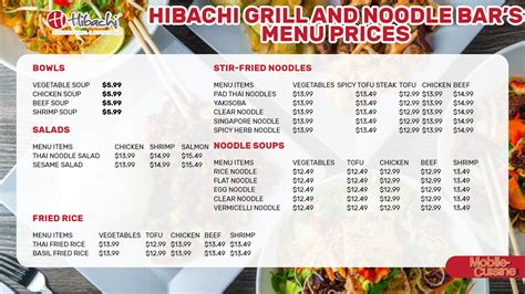 Hibachi Grill and Noodle Bar Menu + Buffet Prices (2024)