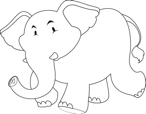 Elephant Outline - 6 Free PDF Printables | Printablee