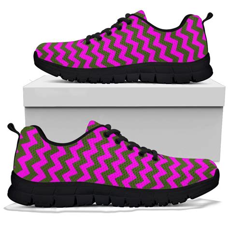 Zig Zag Purple Pattern Print Sneaker Shoes For Men Women – grizzshop