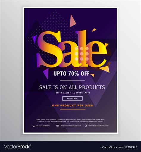 Creative sale poster banner design template Vector Image