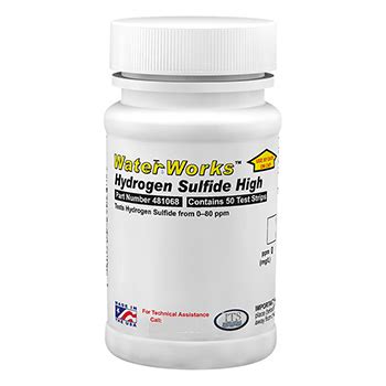 Hydrogen Sulfide Water Test Strips, bottle of 50