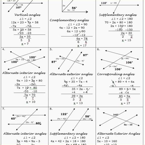 Parallel Lines Cut By A Transversal Worksheet Answer Key — db-excel.com