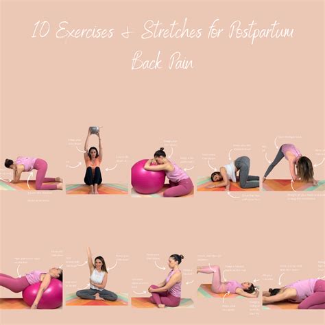 10 exercises for postpartum back pain | Bonjour Baby