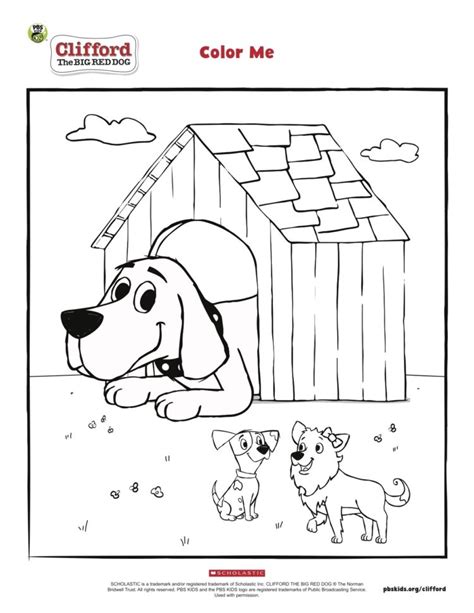 Clifford's Doghouse Coloring Page | Kids… | PBS KIDS for Parents