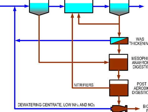 Process flow diagram of bioaugmentation using post-aerobic digestion ...