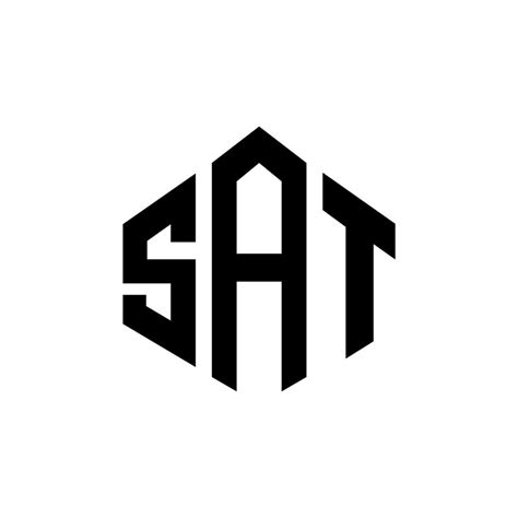 SAT letter logo design with polygon shape. SAT polygon and cube shape ...