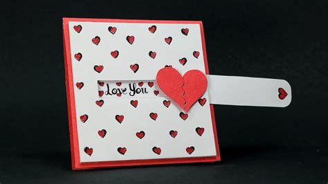 DIY Valentine Card - Love Slider Card Tutorial | Homemade valentine ...