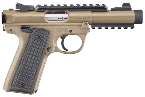 Ruger Mark IV 22/45 Tactical 22LR Flat Dark Earth (FDE) Rimfire Pistol ...