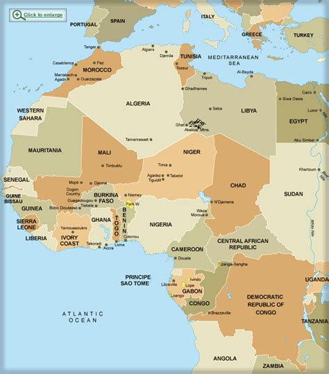 Map Of Northwest Africa | Map Of Africa