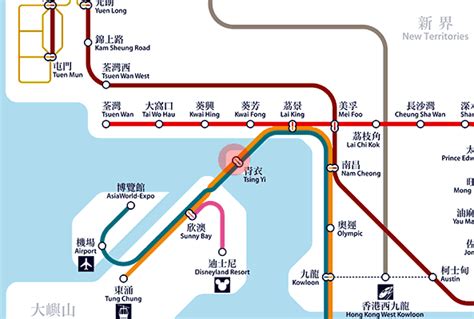 Tsing Yi station map - Hong Kong MTR