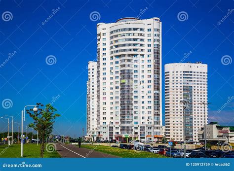 Minsk, modern architecture editorial stock image. Image of tourism ...