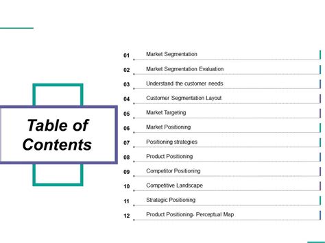 Table Of Contents Template Ppt