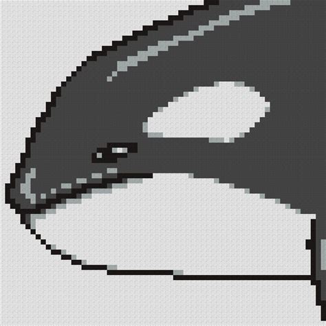 Orca Whale Pixel Art Minecraft Map