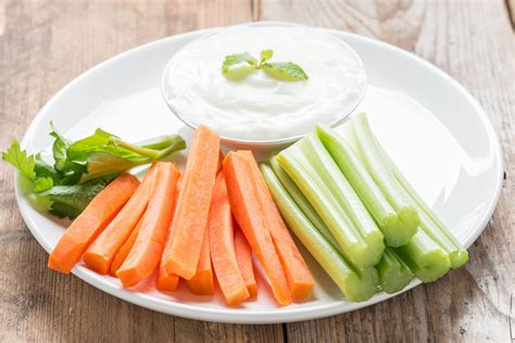 Vegetable sticks. Fresh celery and carrot with yogurt sauce. - Tony's ...