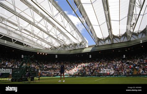 CENTRE COURT ROOF OPENING THE WIMBLEDON THE WIMBLEDON CHAMPIONSHIPS 20 ...