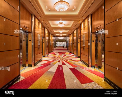 Lift lobby -Interior of the Queen Mary 2. Cunard Queen Mary 2 Interiors ...