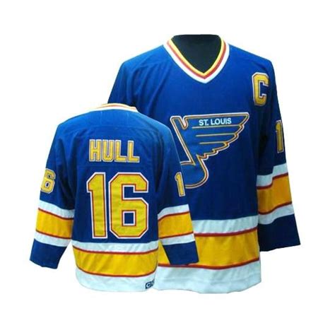 Adult Authentic St. Louis Blues Brett Hull Blue Throwback Official CCM ...