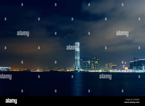 Highway and city at night Stock Photo - Alamy