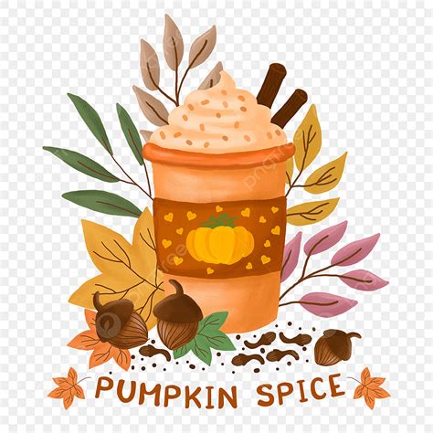 Pumpkin Spice Latte PNG Picture, Pumpkin Spice Delicious Latte Pattern ...