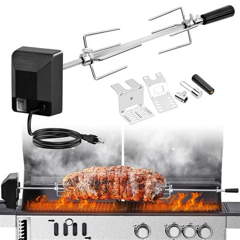 Elitecran Universal Rotisserie Grill Kit, BBQ Grill Rotisseries with ...