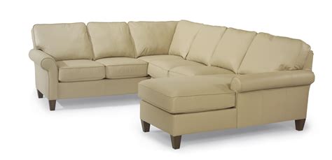 Flexsteel Westside Casual Corner Sectional Leather Upholstered Sofa ...