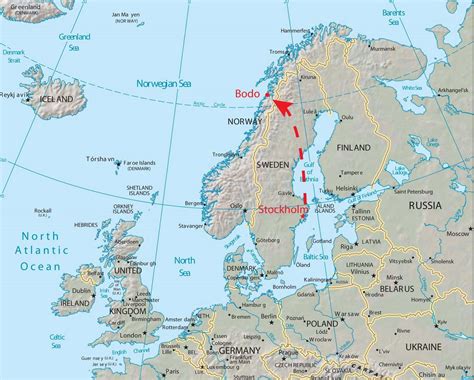 Bodo Norway map - Map of bodo Norway (Northern Europe - Europe)