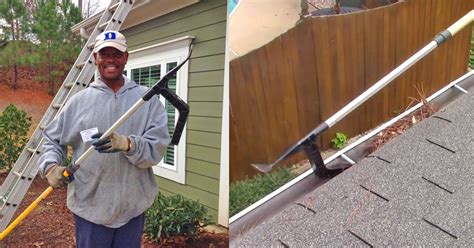 This Ingenious Gutter Cleaning Tool Lets You Work Under Gutter Brackets