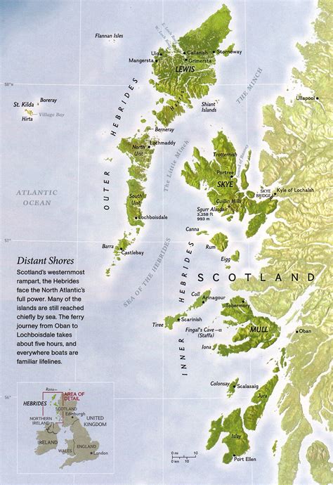 Hebrides Islands Map - hebrides • mappery