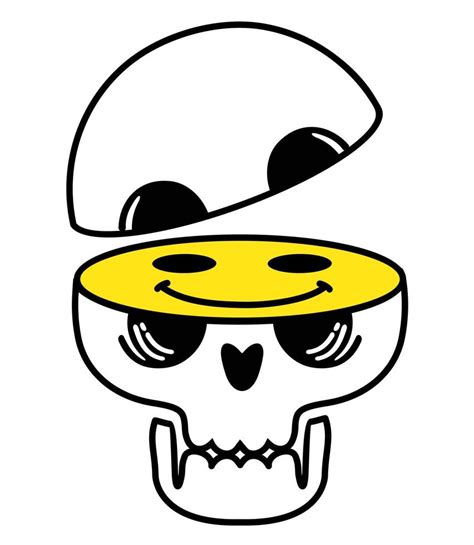 Smiling skull skeleton smiley face. Half skull emoticons, emojis. Retro ...