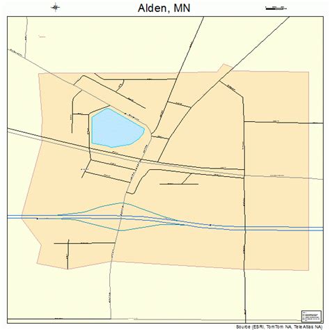 Alden Minnesota Street Map 2700838