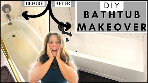 🛁 HOW TO REFINSH A BATHTUB-DIY BATHROOM MAKEOVER - YouTube