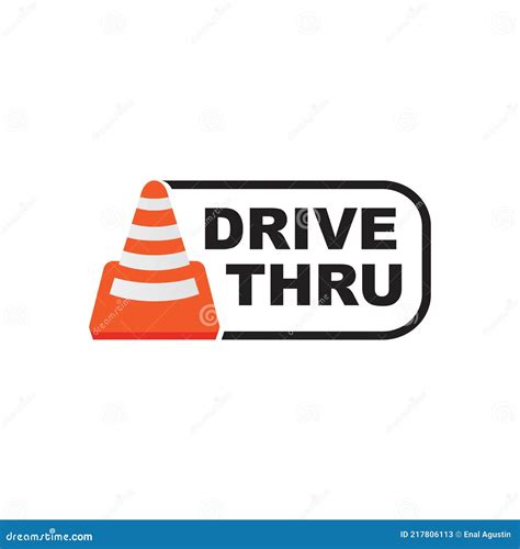 Drive Thru Text Logo Design Template Stock Vector - Illustration of ...