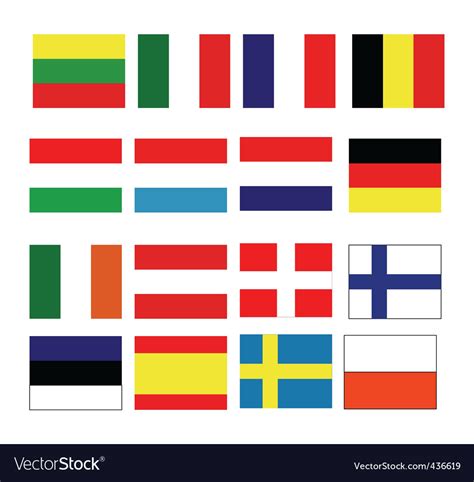 European continental flag Royalty Free Vector Image