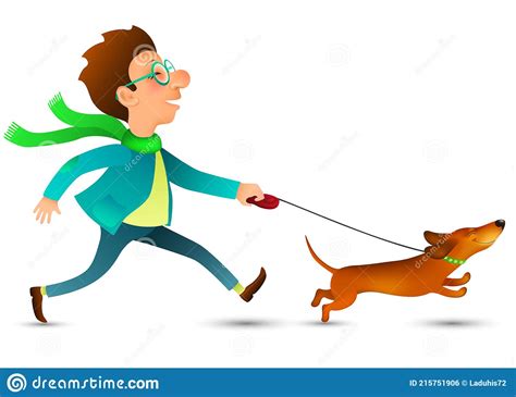 Running Dachshund Dog Cartoon Illustration | CartoonDealer.com #28423728