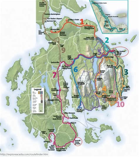 Printable Acadia National Park Map