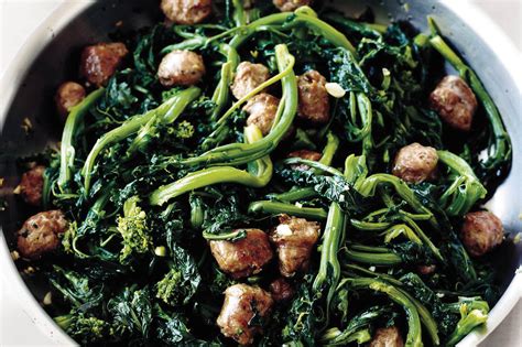 Broccoli Rabe with Sweet Italian Sausage recipe | Epicurious.com